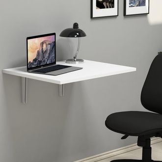 Dmora Mesa Plegable Lessolo, Un Lugar, Forma Rectangular, Soporta 20 Kg, 60x50x2h Cm, Blanco