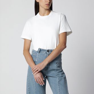 Maison Margiela T-shirt a doppio strato in cotone bianca