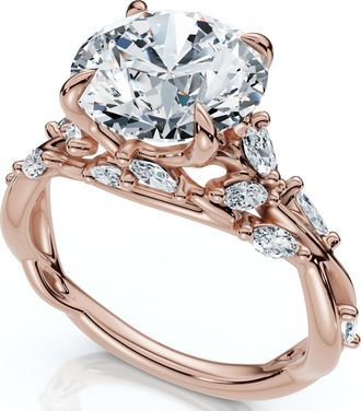 Pompeii3 Certified 3Ct Garden Diamond Engagement Ring 14k Gold or Platinum Lab Grown