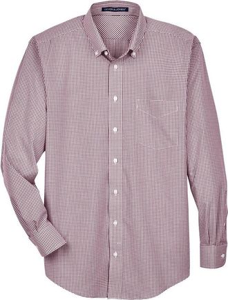 Devon & Jones Crown Collection Gingham Check Woven Dress Shirt