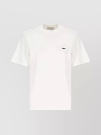 Autry womens ribbed neck cotton t-shirt