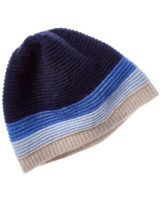 Portolano Multistriped Cuff Cashmere Beanie