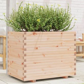 vidaXL Jardinera Madera Maciza De Pino 90x60x72,5 Cm Vidaxl