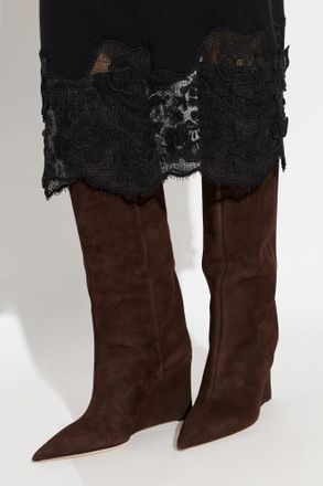 Jimmy Choo London Wedge Heel Boots Blake, Womens, Brown