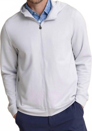 Southern Tide Schooner Full Zip Hoodie In Silver Lake