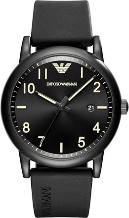 Emporio Armani Elegante en functioneel quartz horloge - unisex - Horloges - Zwart - ONE Size - Accessoires