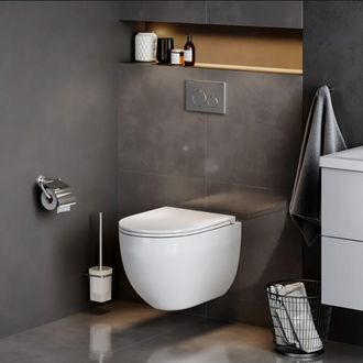 Rea Rea - Taza De Inodoro Wc Carlo Mini Tornado Rimless Flat Pro