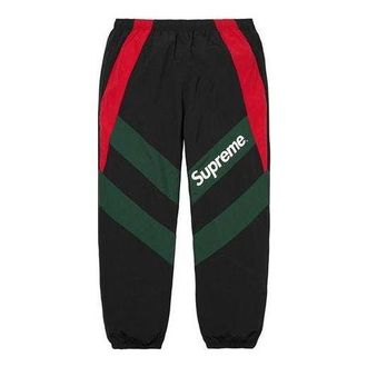 SUPREME Paneled Track Pants Black Green Red SUP-SS20-111