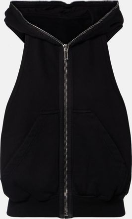 Rick Owens Gilet in jersey di cotone con cappuccio