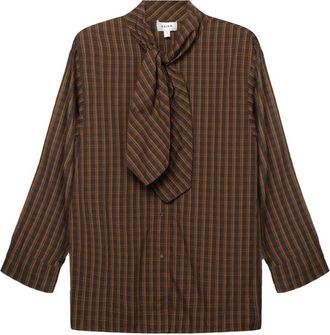 Aaiko Janesse Blouse - Dames - Blouses & Shirts - Bruin - Maat: XS Katoen