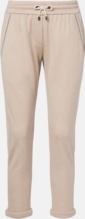 Brunello Cucinelli Monili cotton and silk-blend sweatpants