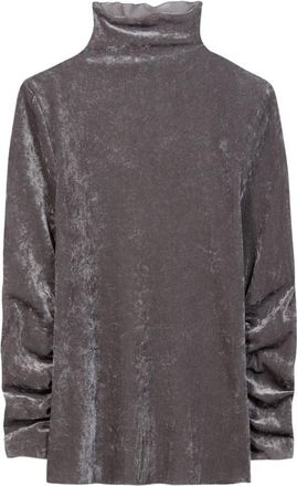 Luisa Cerano Truien & Vesten, Dames, Grijs, XL, Polyester, Lange mouwen fluwelen top