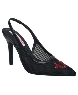 True Religion Ella Mesh Horseshoe Logo Heel in Black at Nordstrom, Size 10