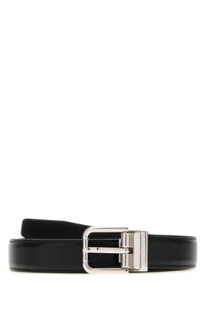 Dolce & Gabbana Black Logo Buckle Belt