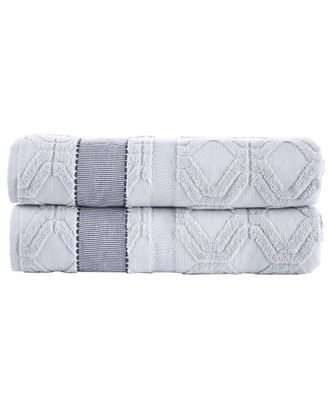 Brooks Brothers Large Square 2Pc Bath Sheets