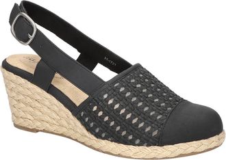 Easy Street Taffy Slingback Espadrille Wedge Sandal in Black at Nordstrom Rack, Size 8.5