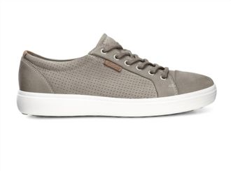 Ecco Mens Soft 7 Perf Tie Shoes In Moon Rock