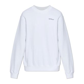 Off-white Sweatshirts, female, White, Size: 2XS Logo Sweatshirt
