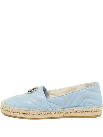 Gucci Double G logo loafers - women - Canvas/Rubber/Calf Leather/Calf Leather - 40.5 - Blue