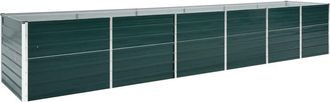 vidaXL Arriate De Jard&iacute;n De Acero Galvanizado Verde 480x80x77 Cm Vidaxl