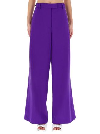 Dries Van Noten Penn Concealed Closure High-Waist Wool-Blend Wide-Leg Pants