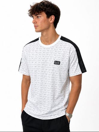 Emporio Armani EA7 Print White T Shirt
