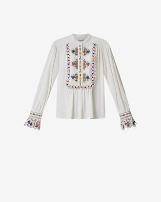 Isabel Marant Blouse Monique - Femme - &Eacute;cru - Taille 34 - Marant &Eacute;toile