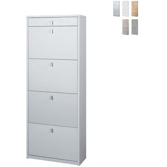 OEM Zapatero Con Cuatro Puertas Y Un Caj&oacute;n Superior Blanco Fresno 63x29x H164 Cm