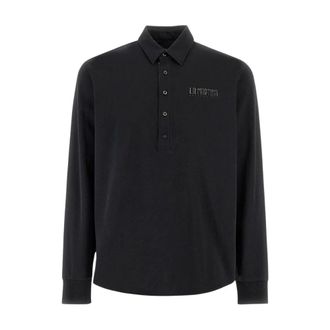 La Martina Polo a maniche lunghe - Logo sul petto - - Tops - Uomo - Nero - M