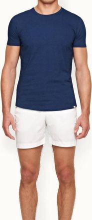 Orlebar Brown Round Neck Short Sleeve T-Shirt In Denim Pigment