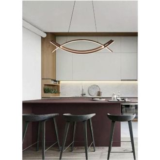 Trade Shop Lampadario Da Soffitto Moderno 2 Linee Curve Incrociate Luce Calda 3000k Lp-27n - - Trade Shop Traesio