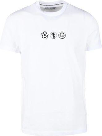 Dirk Bikkembergs Katoen Elastaan T-shirt - Heren - T-shirts - Wit - L - Katoen - Tops