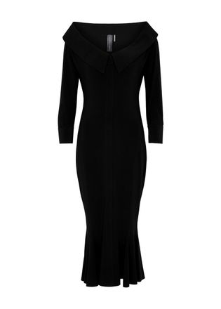 Norma Kamali Off-the-shoulder Jersey Midi Dress - Black - S (UK8-10 / S)