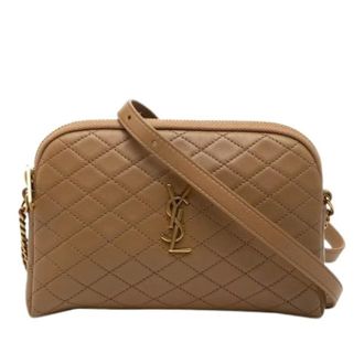 Saint Laurent Pre-owned Cross Body Bags, female, Brown, Size: ONE SIZE Pre-owned Vintage Crossbody Pouch