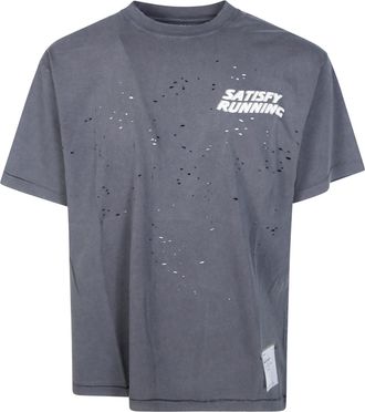 SATISFY Grey Mothtech Boxy Distressed T-Shirt