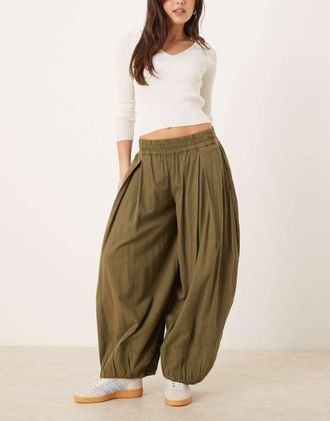 Free People Moonflower - Pantaloni a palloncino color salvia-Verde