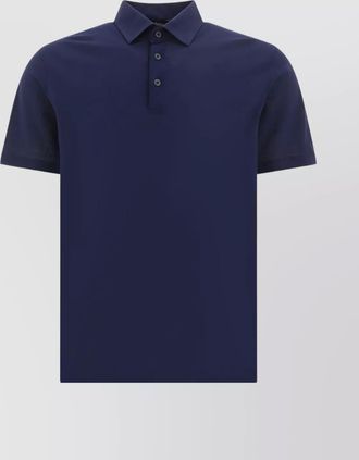 Herno cotton short-sleeve polo shirt