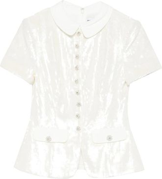 Self Portrait Sequin-embellished Top