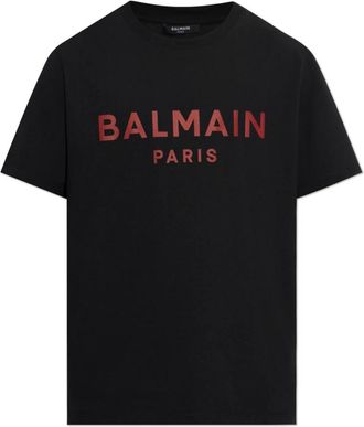 Balmain Logo-print T-shirt - Heren - T-shirts - Zwart - 2XL - Katoen - Tops