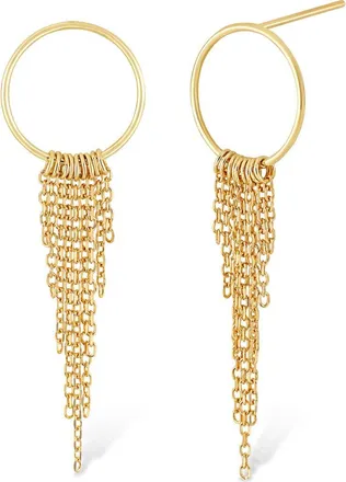 Bony Levy 14K Gold Circle Fringe Drop Earrings in 14K Yellow Gold at Nordstrom