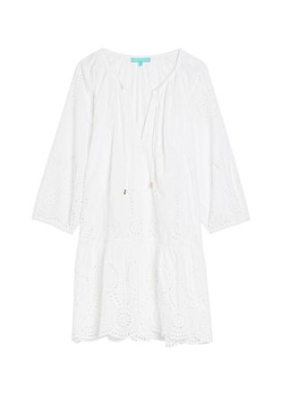 Melissa Odabash Ashley Broderie-anglaise Cotton Kaftan - White - S (UK8-10 / S)