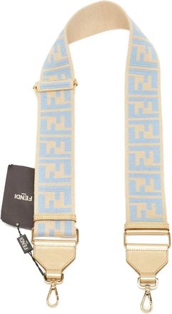 Fendi Schouderband met logo - Beige