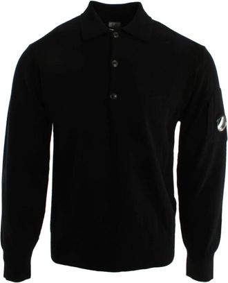 C.P. Company Rondgebreide bovenkleding - Heren - Ronde hals truien - Zwart - S - Wol - Truien & Vesten