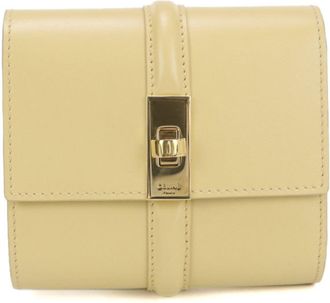 Celine Yellow Leather Wallet (Tri-Fold) (Pre-Owned)