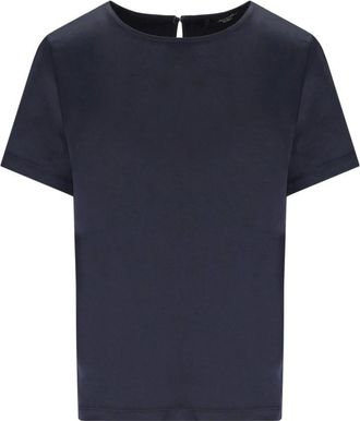 Max Mara Tops, Dames, Blauw, M, Polyester, Amburgo Blouse