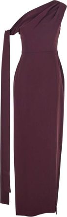 Solace London Irina One-Shoulder Lange Jurk - Dames - Avondkleed - Rood - XS - Polyester - Kleedjes