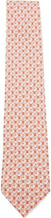 Ferragamo Gancini stropdas met geometrisch patroon - Oranje