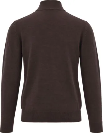 HUGO BOSS Zip-Up Sweater - Brown