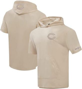 Pro Standard Mens Pro Standard Tan Chicago Bears Neutrals Capsule Short Sleeve Pullover Hoodie at Nordstrom, Size Small