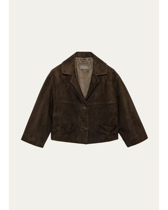Prada Sueded Lambskin Cropped Jacket